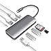 Elando USB C Hub, Aluminum USB Type C Hub with 4K HDMI, USB-C Power Delivery, USB 3.0, USB 2.0, Audio Jack SD/TF Card Reader Compatible for USB C Devices