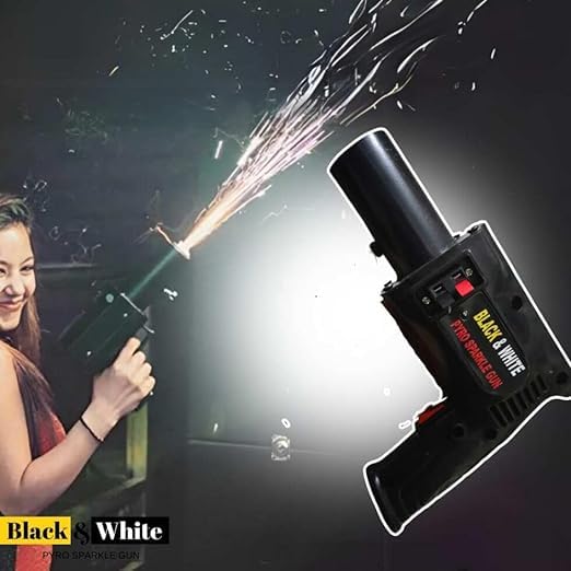 Image of Handheld Sparkler Pyro Gun, Plastic Cold Pyro Gun For Private Parties, Functions Pubs Events All Kind Of Celebrations (Pyro Gun, Battey & Pyro Not Included), Black
