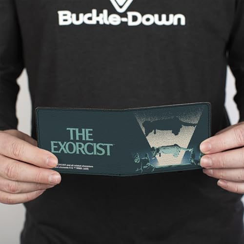 Buckle-Down Horror Movies Wallet, Bifold, The Exorcist Vintage Regan Levitation Scene Poster, Vegan Leather4