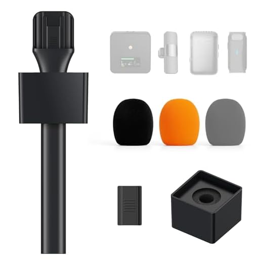 TONOR Mango de micrófono dji y RODE, Soporte de micrófono de Mano para Wireless GO, Adaptador de micrófono inalámbrico para Vlogs, entrevistas, podcasts y reportajes, TP20
