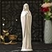 Mother Mary Wooden Statue– Pearl White Finish Catholic Decor, Handmade Religious Gift for Prayer Room or Home Altar Catholic Art