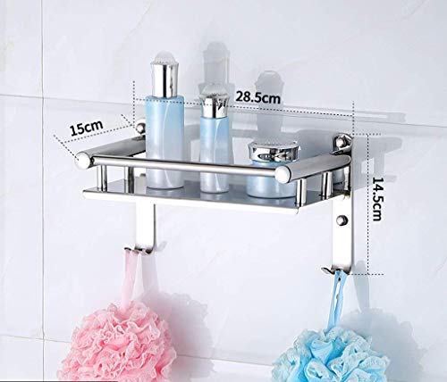Porte-serviettes mural avec étagère de rangement pour salle de bain