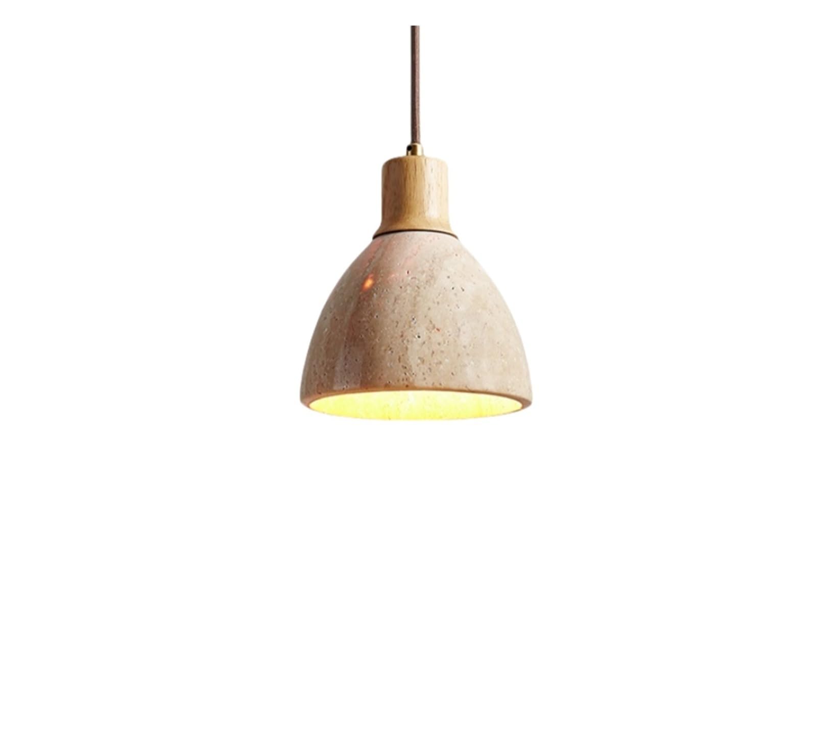 Generico Lampadario moderni, Japan LED Pendant Lamps Home Decor Bedroom Dining Living Room Interior Yellow Travertine Hanging Light Luminaria(A)