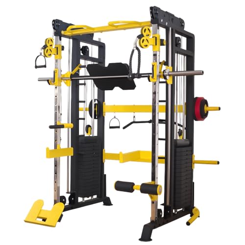 GAMMA FITNESS FTS-101 Multi Gym Functional Trainer with Smith Mac...