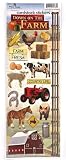 Paper House Productions Cardstock Sticker Sheet for Crafts, Scrapbooking & Collecting - On the Farm