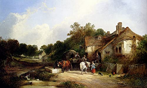 Impression sur toile William Shayer 60x90cm pour habiller un grand mur