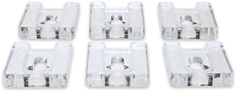 Source One LLC Clear Acrylic Premium Keyhole Attachment Hangers (6 Pack) image 4