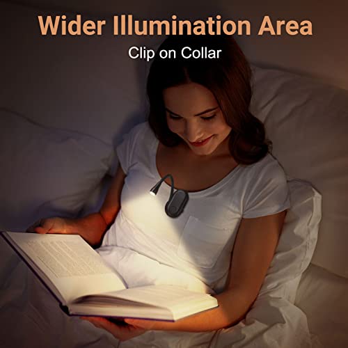 Book Light Reading Light Book Lamp For Reading In Bed, Book Lover Gifts For Women Men, Clip On Led Booklight Rechargeable Usb Portable 3 Color Temperatures Stepless Dimming Small Book Accessories #TOP1