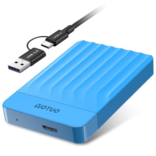 Image of YOTUO Portable External Hard Drive Storage Expansion Mobile HDD USB 3.0 for PC, Mac, Desktop, Laptop, PS4, PS5, Xbox One X /S, Xbox 360, Xbox Series X /S, Office & Game (Blue, 1TB)