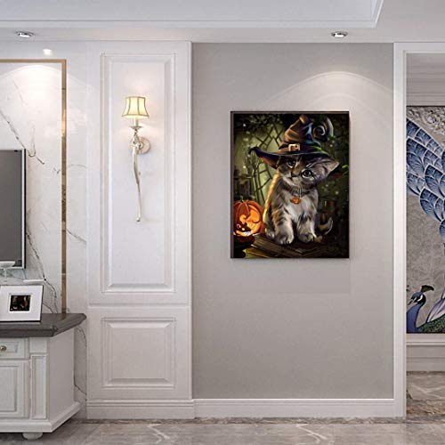 Acengxi Halloween Paint By Numbers Halloween Diy Paint By Numbers Kits Black Cat Diy Canvas Paint By Numbers Pumpkin Acrylic Painting Home Decor Paint By Number For Adults Kids Pumpkin Light 16X20In #TOP2