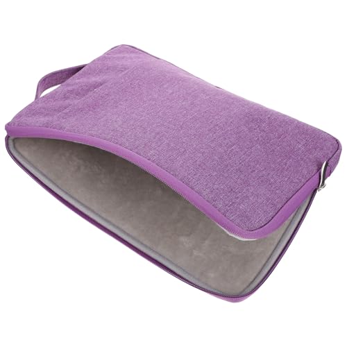 Funda para portátil vaquera púrpura resistente maletín compacto universidad y viajes cortos