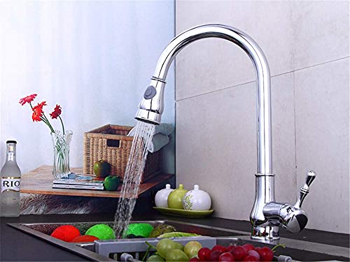 Robinet de cuisine extractible avec douchette rotative pour évier - 4