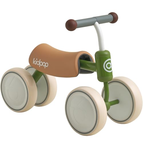 kidpop Big BEE Baby Balance Bike for 1 Year Old Toddler Kids Ride On Toys First Birthday Gift Toddler First Bike (Green)