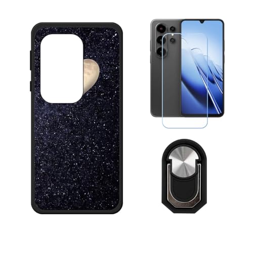 BMPNLSZ �K�pBlackview Wave 10�p+HD�����K���X�ɓK�����ėpTPU�P�[�X�A�V���J�Q���P�[�X�o���p�[�ی�o�b�N�P�[�X-�ɓK����9�d�x�X�N���C�u�h�~�X�N���[���v���e�N�^(6,88") + ���O���\�Ŕėp�I��360�x��]�\�ȃX�e���g