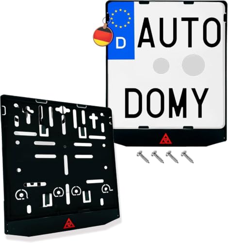 Autodomy Kennzeichenhalter Motorrad 180x200 | Motorrad Kennzeichenhalter Gültig für Alle Motorräder Inklusive 4 Schrauben | Nummernschildhalterung Motorraeder ist UV Beständig & Waschanlagenfest