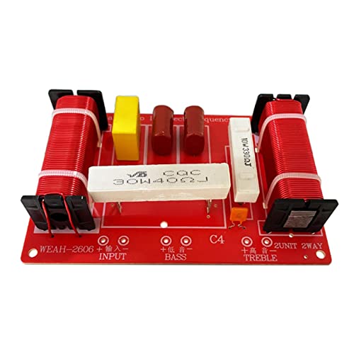 B Blesiya Placa divisora de frequência de alto-falante de 2 vias, 2 unidades Woofer e Tweeter 400 mó