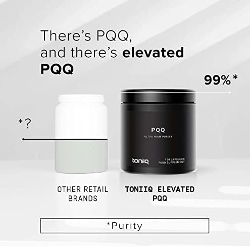 Ultra High Purity PQQ Capsules - 99%+ Highly Purified and Highly Bioavailable -120 Capsules - 20mg Concentrated Formula - Pyrroloquinoline Quinone Supplement