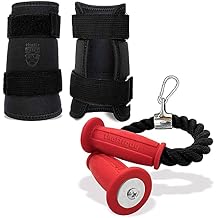 THEFITGUY Arm Guards and Tricep Rope Set - One Pair of Kettlebell Arm Guards and One Ergonomic Non-Slip Grips Tricep Rope Pull Down