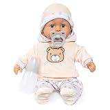 Bayer Design Babypuppe interaktiv, Spielpuppe sprechend, 38 cm