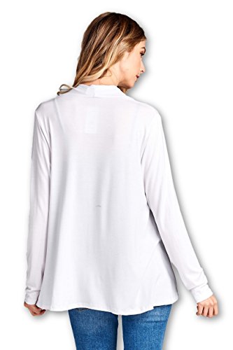 Image of Women Casual Open Front Long Sleeve Lightweight Softest Viscose Made from Bamboo Cardigan