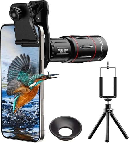 Evil eye 18X Telephoto Lens, Hight Power Telephoto Phone Lens with Tripod, Mobile Cell Lens Attachment for Android & iPhone, Samsung and Most Smartphone