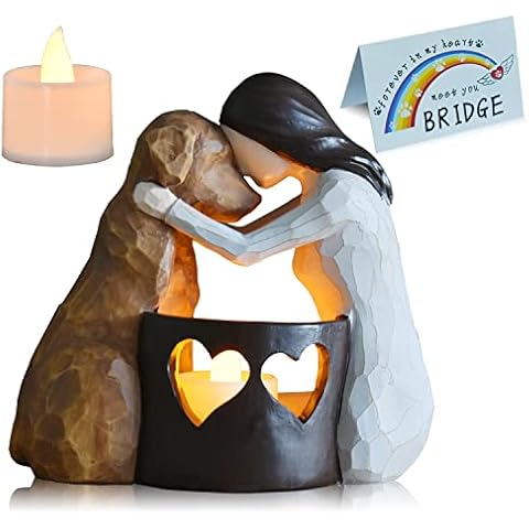 Hand-Painted Dog Memorial Candle Holder Cover