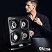 Versa [Newly Updated] Quad Watch Winder in Black - Independently Controlled Settings - Multiple Direction and Timer Settings - Adjustable Watch Pillow - Plenty of Space for Large Watches - No Magnets