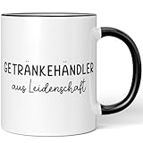 JUNIWORDS Tasse, Getränkehändler aus Leidenschaft, Schwarz (6642487)