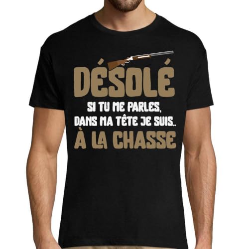 T-shirt homme chasse humour papa idée cadeau anniversaire original