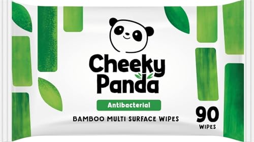 Cheeky Panda Antibacterial Wipes – 90 Bamboo Cleaning Cloths...