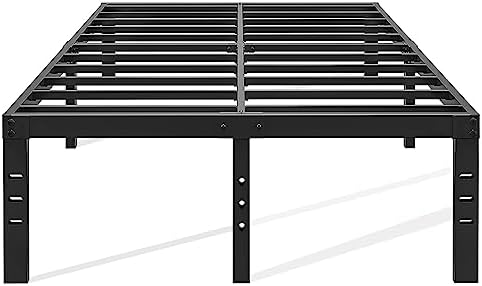 Caplisave Queen Size Metal Platform Bed Frame,Max 3500lbs Heavy Duty Metal Slat Support,14 Inch High Underbed Storage Bed Frames，Easy Assembly，No Box Spring Needed，Black