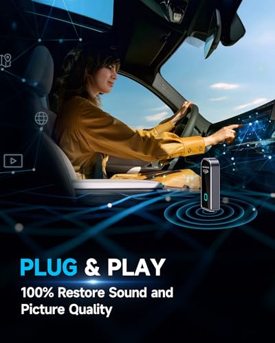 Image of Jemluse Wireless Carplay Adapter 2 in 1, Wired to Wireless Car Play & Android Auto, Plug & Play Bluetooth 5.3 & 5.8Ghz WiFi Stable & No Delay for Apple CarPlay /Android Auto Wireless Adapter for Car