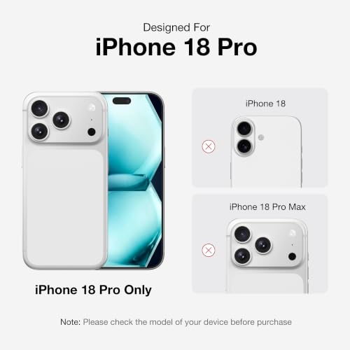 AMAZINGthing for iPhone 18 Pro [Omni] Square Case, MagSafe-Compatible, Cute Aesthetic Cover for Women, Geometric Flat-Edge, Anti-Yellowing, 12ft Drop Protection, Clear by AMAZINGthing - Used condition - Image 2