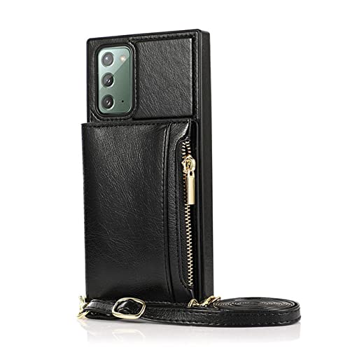 Étui en cuir de luxe pour Galaxy S20 Ultra et Note avec fermeture éclair chic