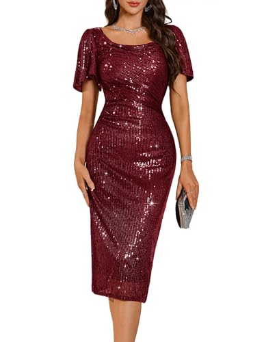 BeryLove Womens Sequin Formal Cocktail Party Dress 2025...