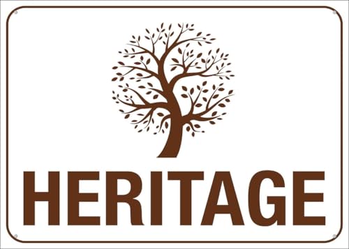 Heritage Warning Sign 8"x12", Rustproof Aluminum Multicolor, Home Business Historical Site Preservation Identification Alert