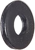 Steel Flat Washer, Black Oxide Finish, ASME B18.22.1, No. 6 Screw Size, 5/32