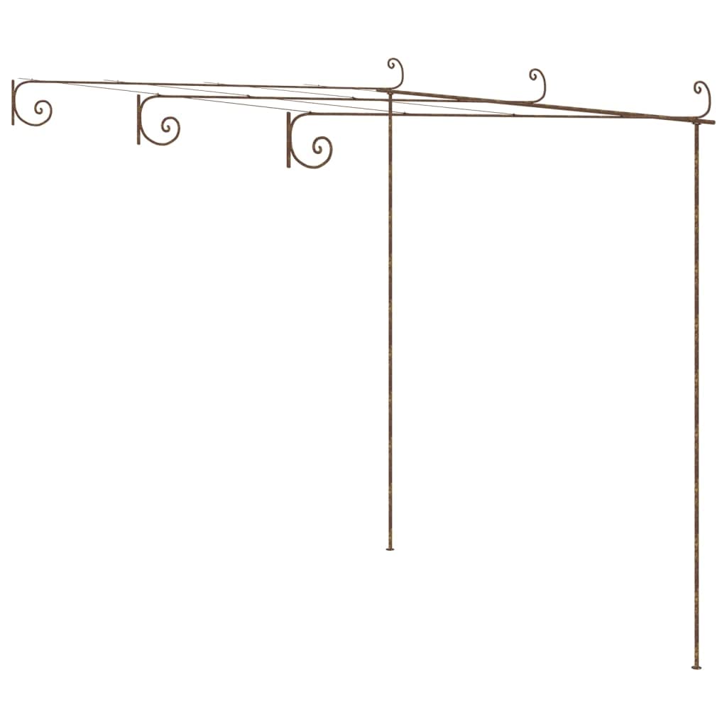 Schmiedeeisen Pergola Antik-Braun 3x3x2,5 m für Rosen, Kletterpflanzen, Efeu und Clematis im Garten, Innenhof oder auf der Terrasse