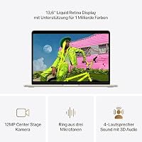 Apple 13" MacBook Air Laptop, M5 Chip mit 10‑Core CPU und 8‑Core GPU: Entwickelt für KI, 13,6" Liquid Retina Display, 16 GB gemeinsamer Arbeitsspeicher, 512 GB SSD, Touch ID, WLAN 7; Polarstern – Ansicht 3