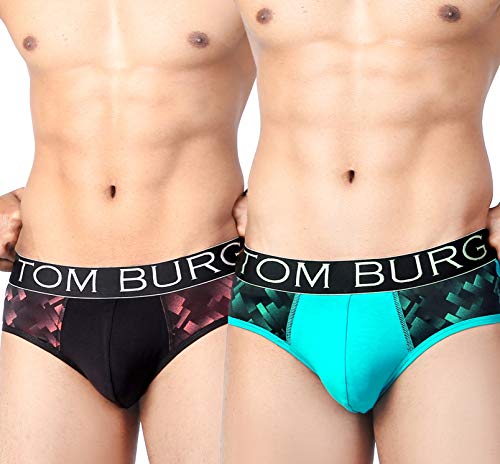 Image of TOM BURG Regular Cotton Designer Casual Smooth & Comfortable Brief for Men (Pack of 2)