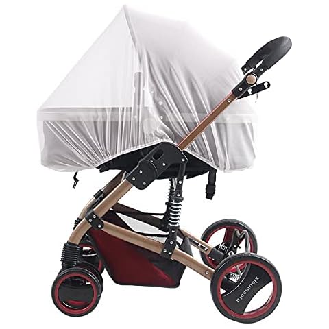 3 Pack Mosquito Net for Pushchair - Reastar Insect Net Pram Net Bug Net, Machine Washable, Elastic and Breathable - for Pushchairs, Pram, Buggy, Carrycot, Fits Crib (White) Cover