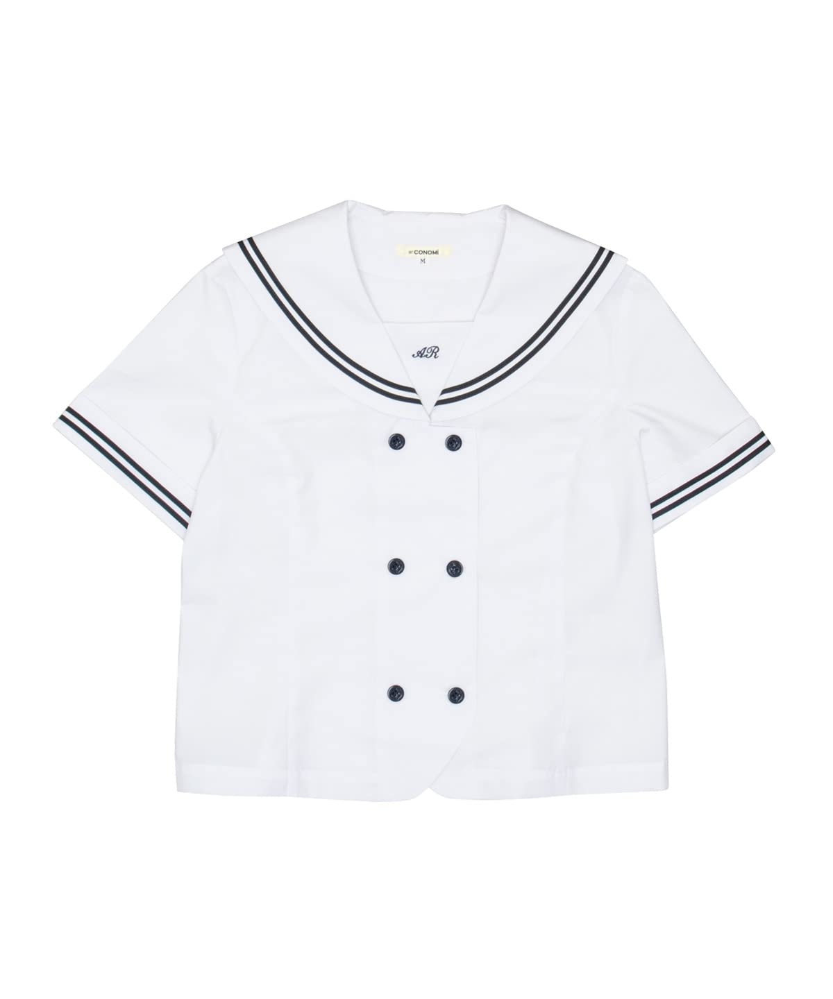 COMME des GARÇONS GIRL ホワイト半袖シャツ L　セーラー COMME des GARÇONS GIRL ホワイト半袖シャツ L セーラー 半袖ホワイト