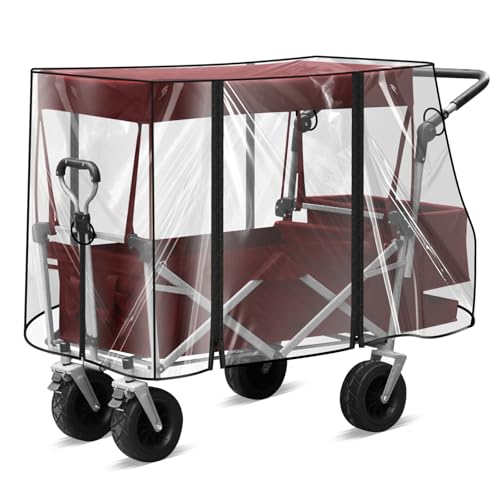 Regenschutz Für Bollerwagen Kinder, Bollerwagen Regenschutz, Regenschutzhülle Für Klappbaren Bollerwagen, Universal Regenschutz Regenverdeck Universal Regenabdeckung Transparent(110 * 74 * 51 Cm)