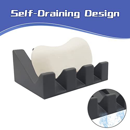 Ulable Silikon-Seifenschalen 3er Set - Selbstentleerend Wasserfall-Design