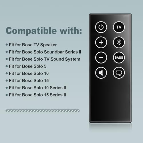 Image of for Soundbar Remote Control Replacement for Bose Solo 5 10 15 Sound Bar, for Bose Solo Soundbar Series II and TV Speaker(Black)
