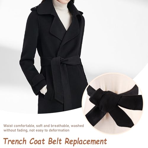Trench Coat Belt Replacement Soft Wide Waist Belt Decorative Trench Coat Sash Simple Style Robe Sash Replacement for Women & Girls4