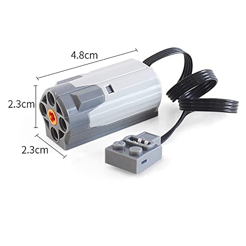 Niiz 7 Pieces Speed Power Functions Motor App Remote Control Programming Diy Creative Building Block Set, Science And Technology (2 M-Motor, Servo Motor) Power Functions Kit Compatible With Lego #TOP2