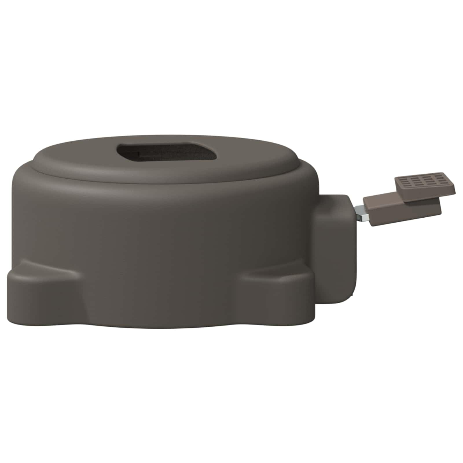 Supporto per ombrellone argentato in robusto acciaio, 23 x 15,5 x 6 cm, resistente alle intemperie e al vento, ideale per giardino, balcone, terrazza, base stabile per ombrellone con facile