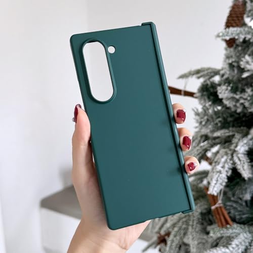 Coque Samsung Z Fold 4 luxe mate vert foncé avec protection charnière
