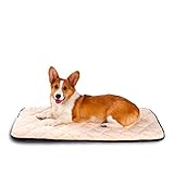 QIAOQI Dog Bed Crate Mat Kennel Pad | Washable Orthopedi Antislip Beds Cushion Padding
